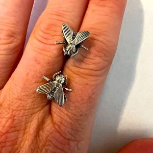 Like New Sterling Silver Fly Earrings